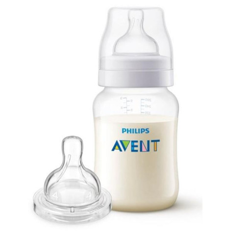 Mamadeira Classica Anti-colic 260ml + Bico 6m+ Philips Avent Scy119/04