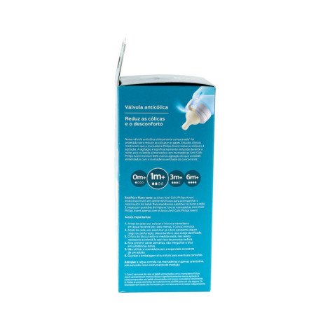 Mamadeira Avent Anti-colic 260ml Elefante Azul 1m+ Mamadeira Avent Anti-colic 260ml Elefante Azul 1m+