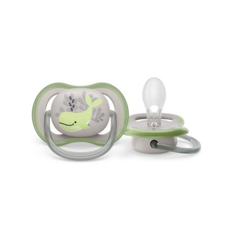 Chupeta Avent Ultra Air SCF086/05 6-18 Meses Decorada Baleia Verde 1 Unidade