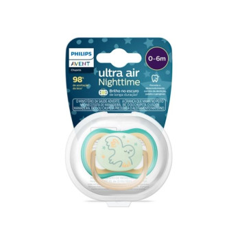 Chupeta Avent Ultra Air SCF377/01 0-6 Meses Decorada Coruja Verde 1 Unidade