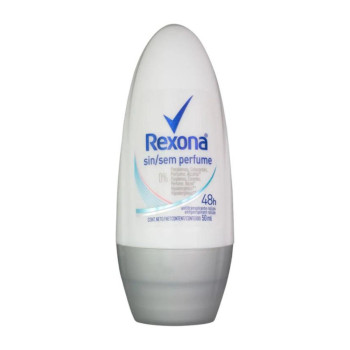 Desodorante Antitranspirante Roll-On Rexona 48h Sem Perfume Sem Álcool 50ml