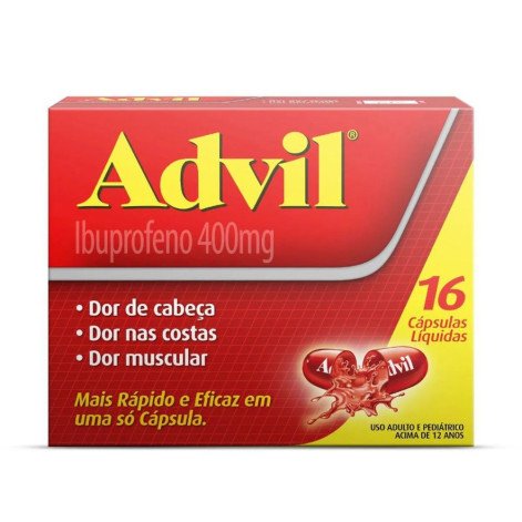 Advil Ibuprofeno 400mg 16 Cápsulas