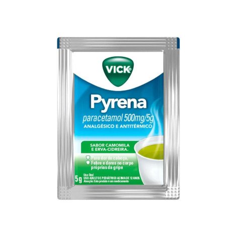 Vick Pyrena Paracetamol 500mg/5g Camomila e Erva-Cidreira Pó para Solução Oral 5g