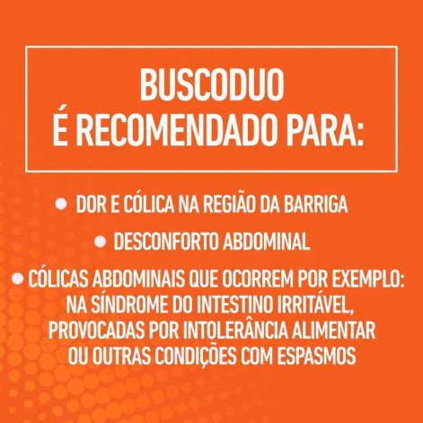 Buscoduo Paracetamol 500mg + Butilbrometo de Escopolamina 10mg 20 comprimidos