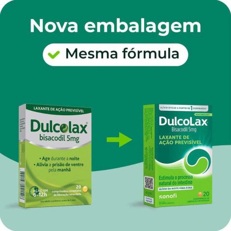 Laxante Dulcolax 5mg 20 comprimidos