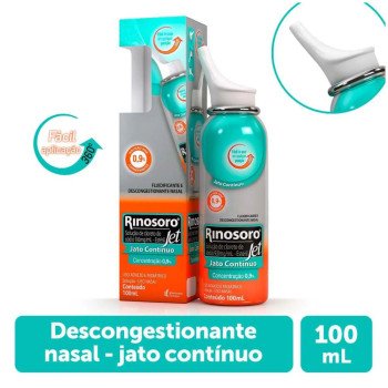Rinosoro Jet 0,9% Descongestionante Spray Jato Contínuo 100ml