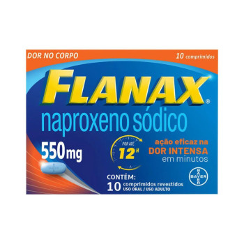 Flanax Naproxeno Sódico 550mg 10 comprimidos