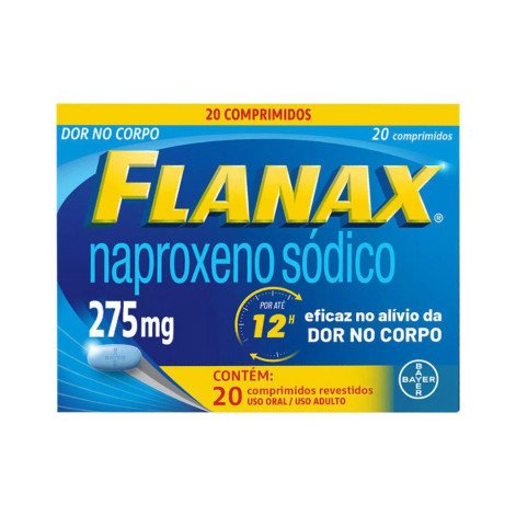 Flanax Naproxeno Sódico 275mg 20 comprimidos