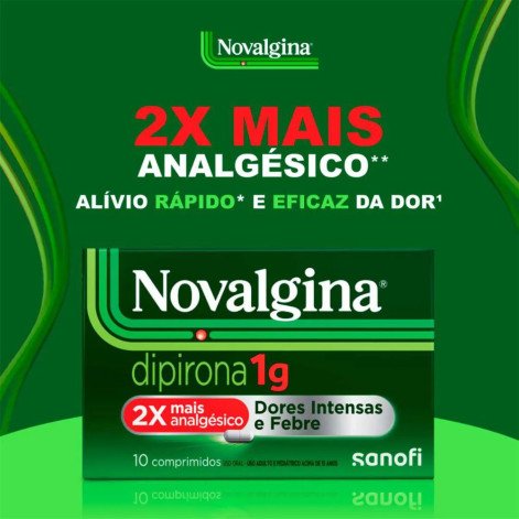Novalgina Dipirona 1g 10 comprimidos