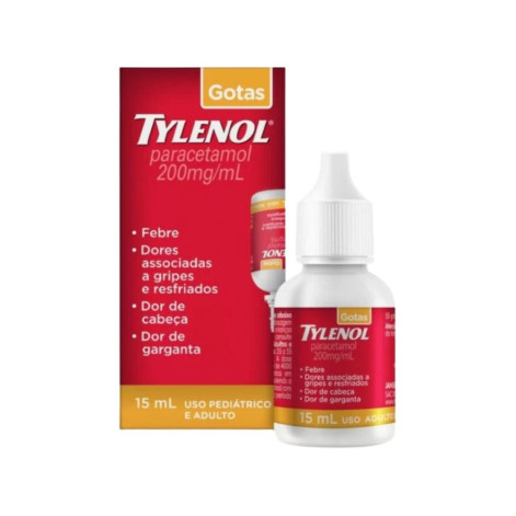 Tylenol Paracetamol 200mg/ml Solução Gotas 15ml