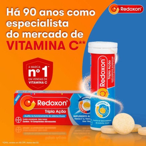 Vitamina C Efervescente Redoxon Tripla Ação 10 comprimidos