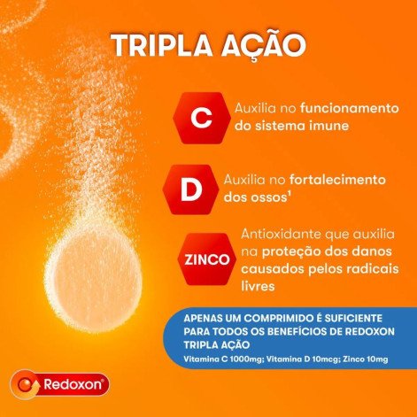 Vitamina C Efervescente Redoxon Tripla Ação 10 comprimidos