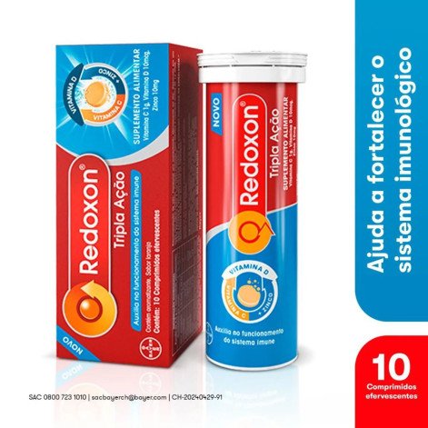 Vitamina C Efervescente Redoxon Tripla Ação 10 comprimidos