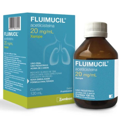 Fluimucil Acetilcisteína 20gm/ml Xarope Expectorante Pediátrico 120ml