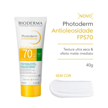  Protetor Solar Facial Bioderma Photoderm Antioleosidade FPS 70 40g