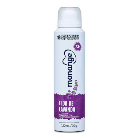  Desodorante Antitranspirante Aerosol Monange Flor de Lavanda Feminino 150ml