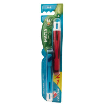 Escova Dental Condor Trip Macia Cores Sortidas Leve 2 Pague 1