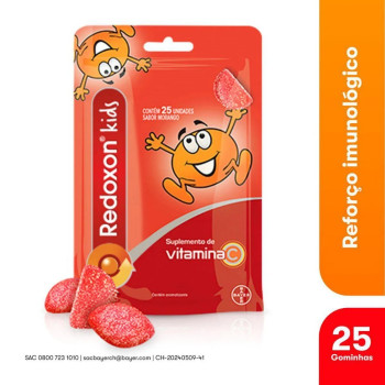 Vitamina C Redoxitos Morango 25 Gomas
