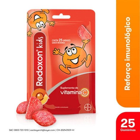 Vitamina C Redoxitos Morango 25 Gomas