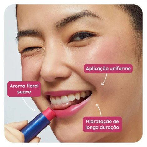 Hidratante Labial Nivea Hidra Color 2 em 1 Rosa Pink 4,8g