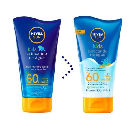 Protetor Solar Corporal Infantil Nivea Sun Kids Brincando na Água FPS 60 com 150ml