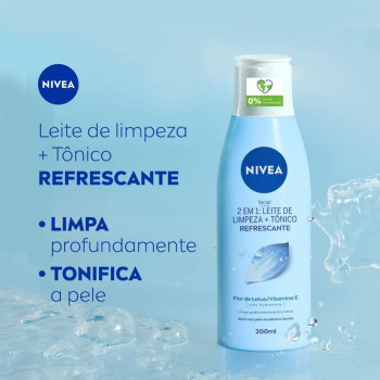 Loção Facial Nivea Visage Leite de Limpeza e Tônico 2 em 1 200ml