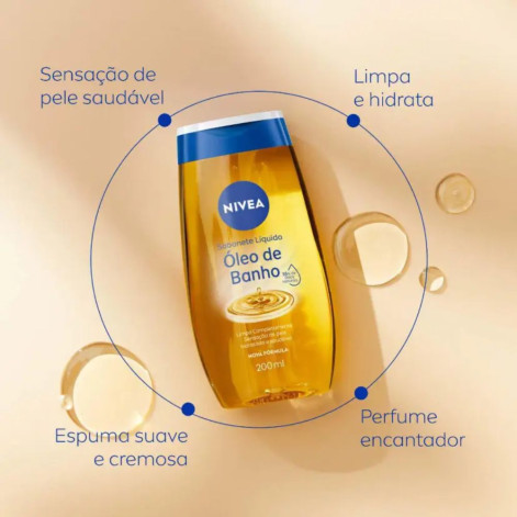 Sabonete Líquido Corporal Nivea Óleo de Banho 200ml