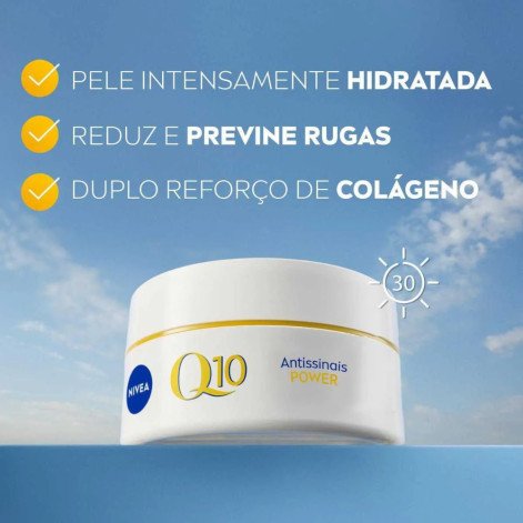Creme Facial Antissinais FPS 30 Nivea Q10 Power Dia 50g
