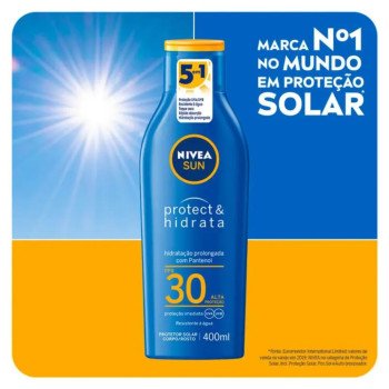 Protetor Solar Facial e Corporal Loção Protect & Hidrata FPS 30 Nivea Sun 400ml