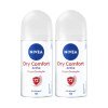 Kit Desodorante Nivea Dry Comfort Roll-On 50ml 2 unidades