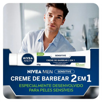 Creme de Barbear Nivea Men Sensitive 2 em 1 com 65g