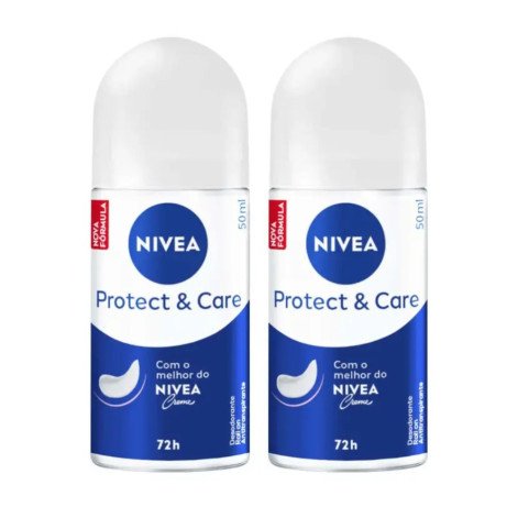 Kit Desodorante Nivea Protect & Care Roll-On 50ml 2 unidades
