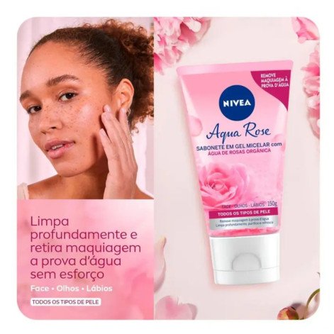 Sabonete em Gel Facial Nivea Micelar Aqua Rose com 150ml