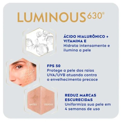 Creme Facial Clareador Nivea Cellular Luminous 630 FPS 50 Fluido com 40ml