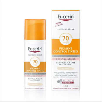 Protetor Solar Facial Eucerin Pigment Control Tinted FPS 70 Claro 50ml