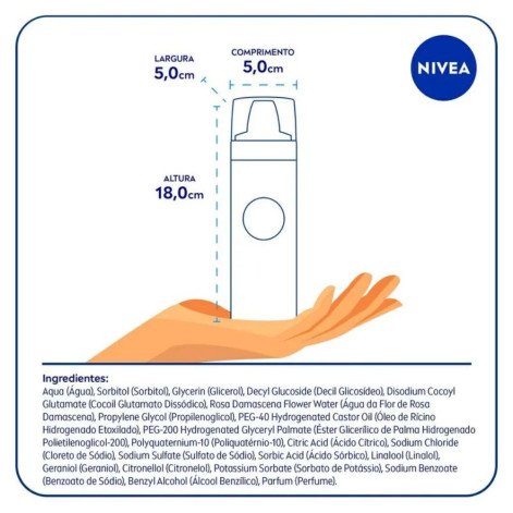 Mousse De Limpeza Micelar Nivea Aqua Rose Água De Rosas Orgânica 150ml  