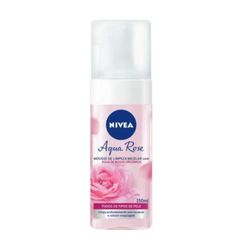 Mousse De Limpeza Micelar Nivea Aqua Rose Água De Rosas Orgânica 150ml  