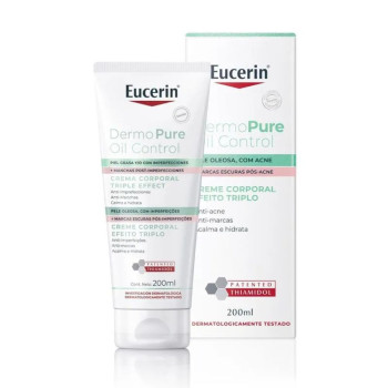 Creme Corporal Antiacne Eucerin Dermo Pure Oil Control Efeito Triplo 200ml