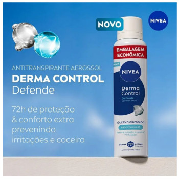 Desodorante Antitranspirante Aerossol Nivea Derma Control Defende 72h 200ml