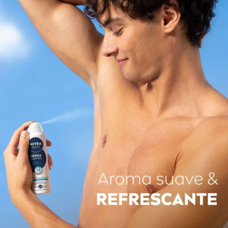 Desodorante Antitranspirante Aerossol Nivea Men Derma Control Defende 72h 150ml
