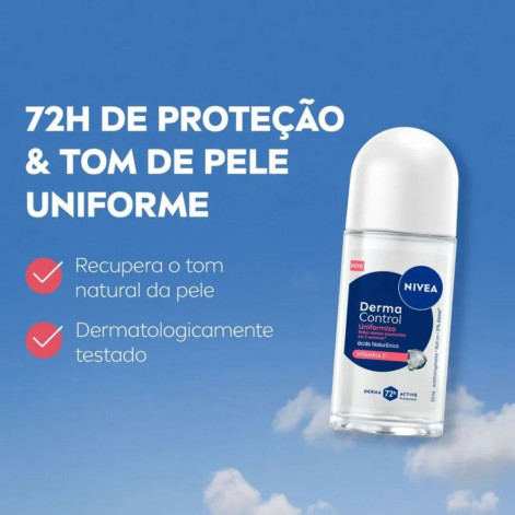 Desodorante Roll-On Nivea Derma Control Uniformiza 50ml