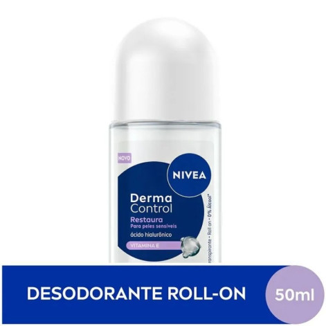 Desodorante Antitranspirante Roll-on Nivea Derma Control Restaura 72h 50ml