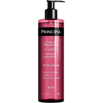 Gel de Limpeza Principia Skincare 9,5% Tensoativos + 30% Glicerina + 1% Extrato de Algodão GL-03 350ml