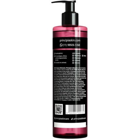 Gel de Limpeza Principia Skincare 9,5% Tensoativos + 30% Glicerina + 1% Extrato de Algodão GL-03 350ml