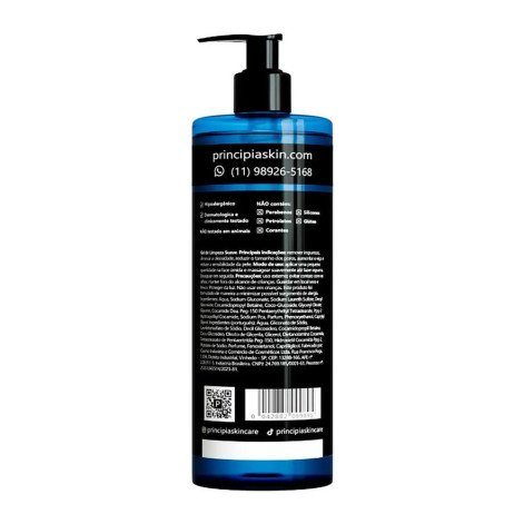 Gel de Limpeza Suave Principia Skincare 11,5% Tensoativos + 10% Glicerina + 1% PCA Sódio GL-02 500ml