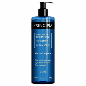 Gel de Limpeza Suave Principia Skincare 11,5% Tensoativos + 10% Glicerina + 1% PCA Sódio GL-02 500ml