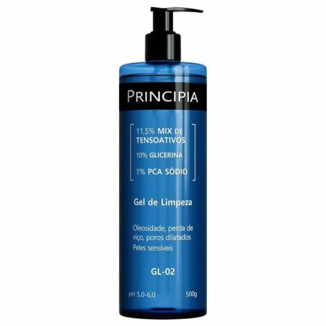 Gel de Limpeza Suave Principia Skincare 11,5% Tensoativos + 10% Glicerina + 1% PCA Sódio GL-02 500ml
