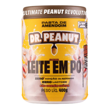 Pasta de Amendoim Sabor Leite em Pó com Whey Protein Com 400G Dr Peanut