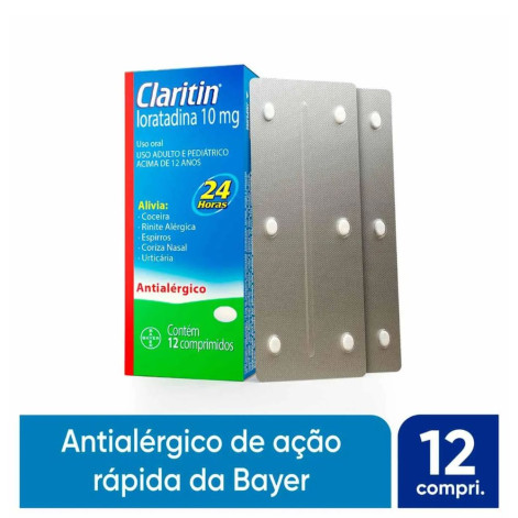 Claritin Loratadina 10mg 12 comprimidos