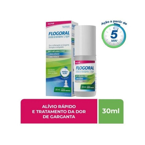 Spray para Garganta Flogoral Sabor Menta 30ml